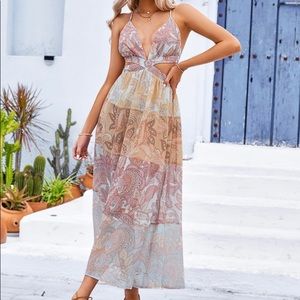 NWT Cupshe Backless Lace up Dress